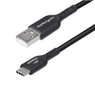 startech.com cable de carga usb-a a usb-c de 2m - cable de carga usb tipo c - carga rápida de 3a - cable de transferencia de dat