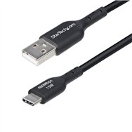 startech.com cable de carga usb-a a usb-c de 2m - cable de carga usb tipo c - carga rápida de 3a - cable de transferencia de dat