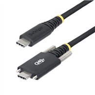 startech.com cable de carga usb-c de 2m con fijación por tornillo lateral - cable cargador usb tipo c - pd epr 240w 5a - cable c