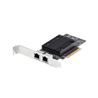 startech.com tarjeta de red ethernet pcie de 2 puertos rj45 de 10gb - adaptador de red ethernet de rj45 doble 10gbase-t - tarjet