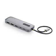 startech.com adaptador multipuertos usb-c a dp de dos pantallas - mini dock tipo c 10 en 1 displayport - pd de carga de 100w - 2