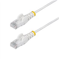 startech.com cable de red ethernet cat6 delgado sin enganches blanco de 1,5m - cable rj45 snagless slim de 28awg - alambre de co