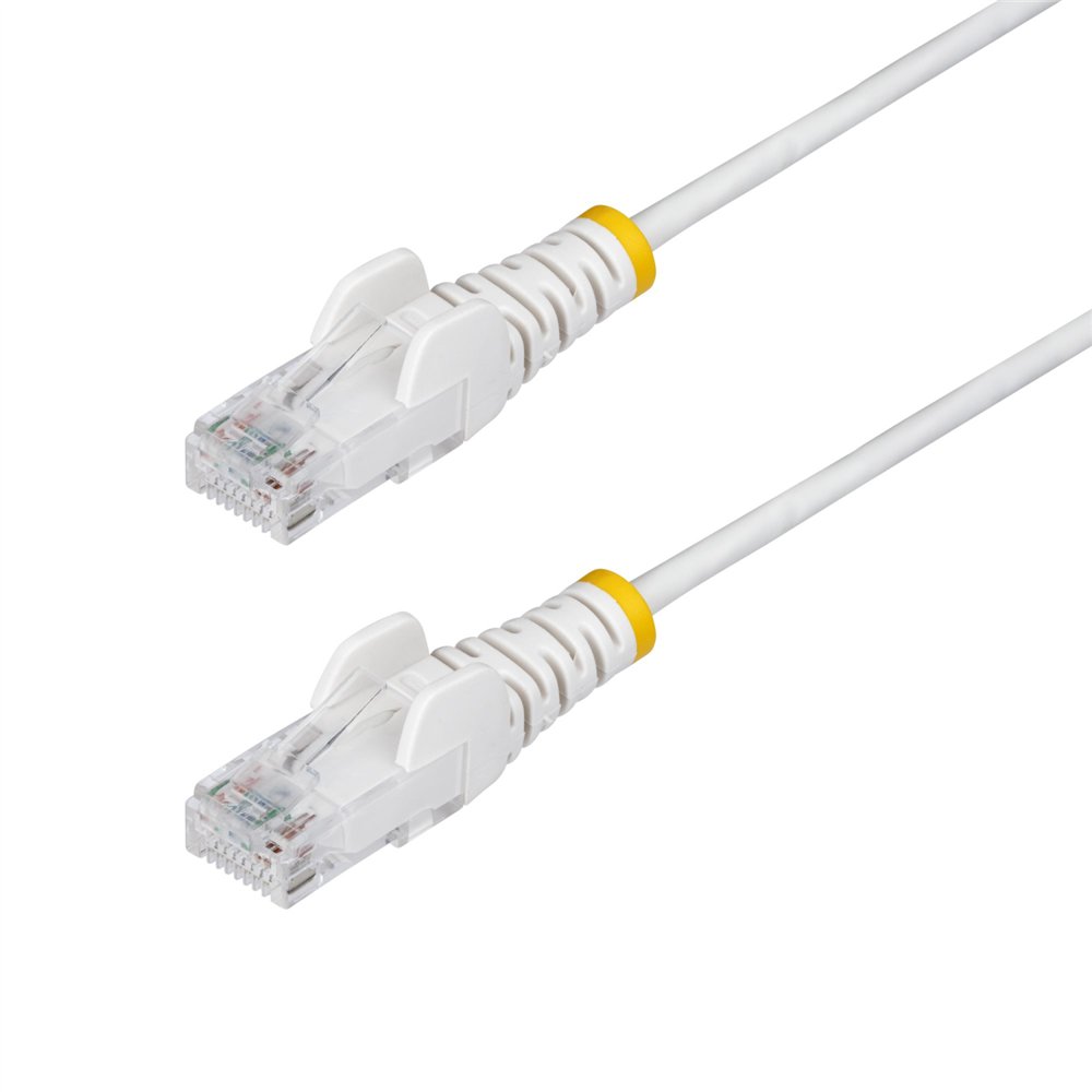 startech.com cable de red ethernet cat6 delgado sin enganches blanco de 1,5m - cable rj45 snagless slim de 28awg - alambre de co