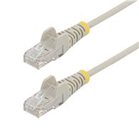 startech.com cable de red ethernet cat6 delgado sin enganches gris de 5m - cable rj45 snagless slim 28awg - alambre de cobre pur