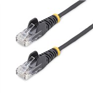 startech.com cable de red ethernet cat6 delgado sin enganches negro de 5m - cable rj45 snagless slim 28awg - alambre de cobre pu