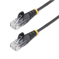 startech.com cable de red ethernet cat6 delgado sin enganches negro de 7m - cable rj45 snagless slim 28awg - alambre de cobre pu