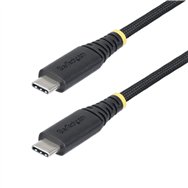 startech.com cable de carga usb-c de 2m - cable cargador usb tipo c - pd epr 240w 5a - durable y ultra flexible - cable cargador