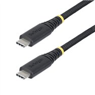 startech.com cable de carga usb-c de 3m - cable cargador usb tipo c - pd epr 240w 5a - durable y ultra flexible - cable cargador
