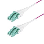 startech.com cable de fibra óptica multimodo om4 lc a lc upc de 2m - 50/125µm - 40g/100g - violeta érica - lommf/vcse - cable un