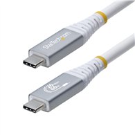 startech.com cable usb4 3m - cable usb-c certificado usb-if - 20gbps - pd 240w epr - 4k120 - dp 1.4 - cable usb tipo c - recubri