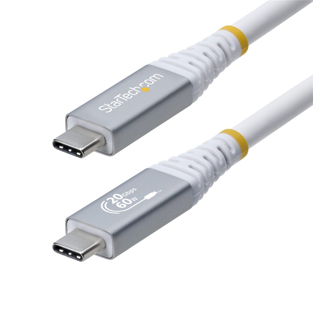 startech.com cable usb4 3m - cable usb-c certificado usb-if - 20gbps - pd 240w epr - 4k120 - dp 1.4 - cable usb tipo c - recubri