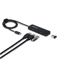 startech.com hub usb-c de 4 puertos a - 5 gbps - ladrón usb alimentado por el bus - concentrador tipo c a 4 puertos a - plástico