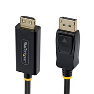 startech.com cable adaptador displayport a hdmi de 2m con conectores de agarre - 4k 60hz con hdr - conversor de vídeo unidirecci