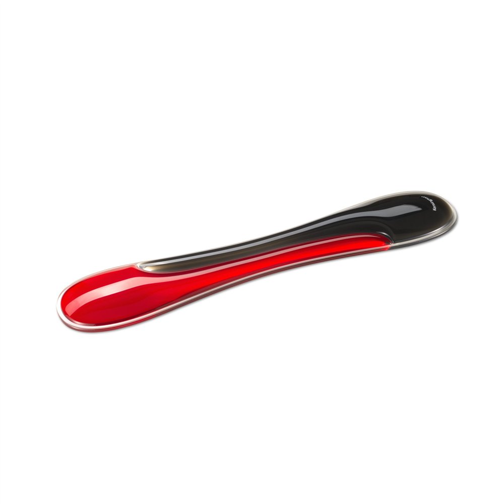 kensington reposamuñecas de gel duo para teclado fino - rojo