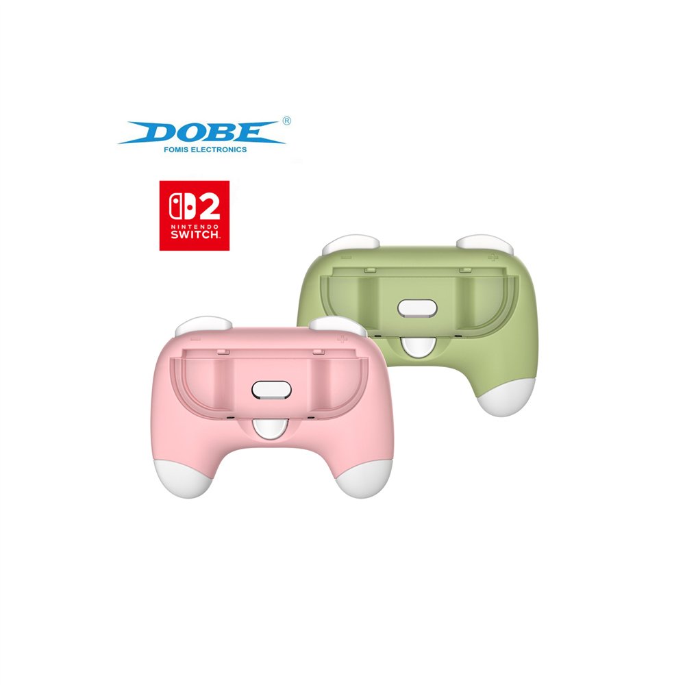 dobe pack controler grip con agarre verde rosa nintendo switch 2 6972520258640