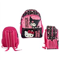 mochila kuromi & hello kitty 40cm