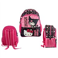 mochila kuromi & hello kitty 40cm