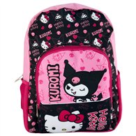 mochila kuromi & hello kitty 40cm