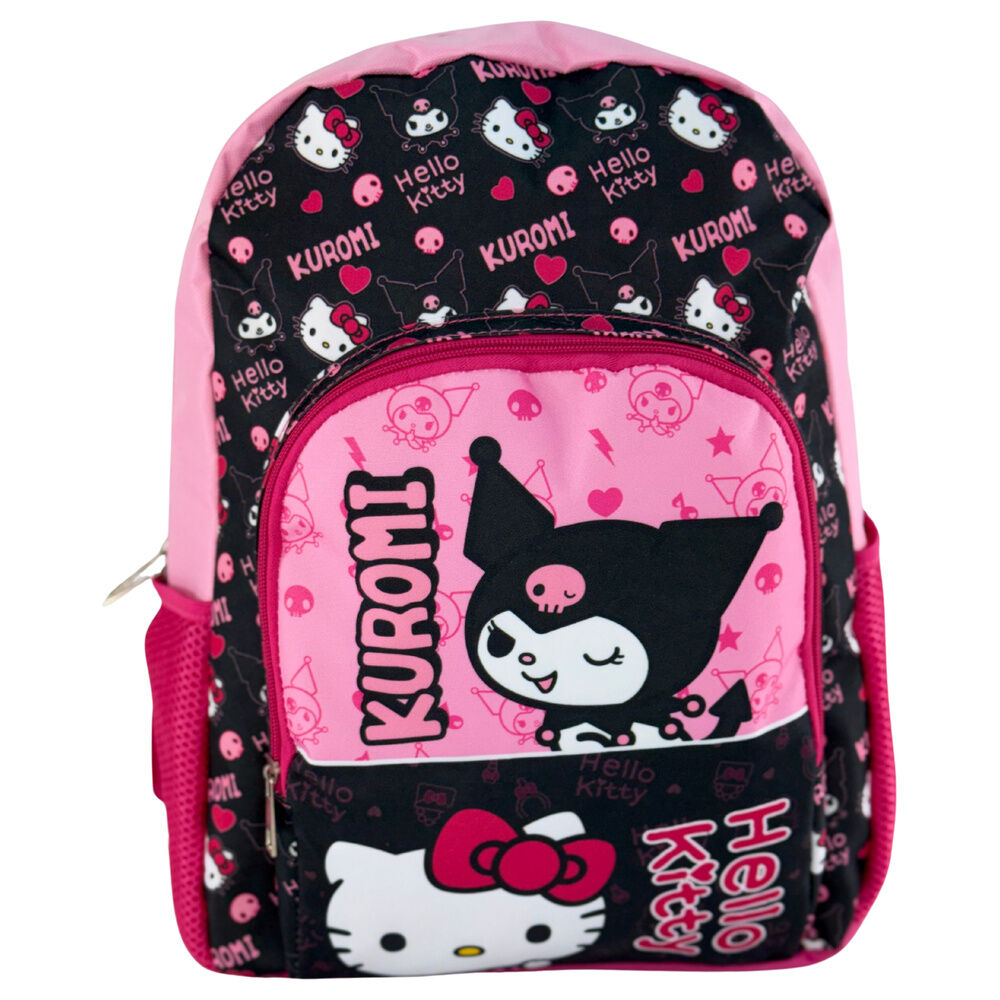 mochila kuromi & hello kitty 40cm