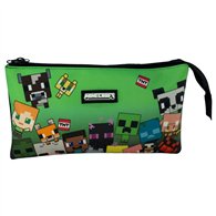 bolsa cremallera characters minecraft triple