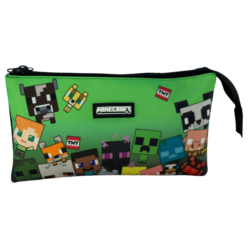 bolsa cremallera characters minecraft triple
