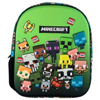 mochila 3d characters minecraft 30cm