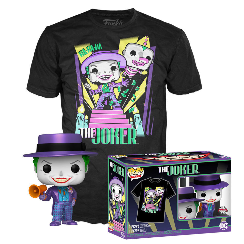 set figura pop & tee dc comics batman the joker