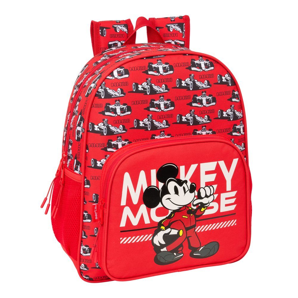 mochila racing mickey & friends disney 38cm adaptable