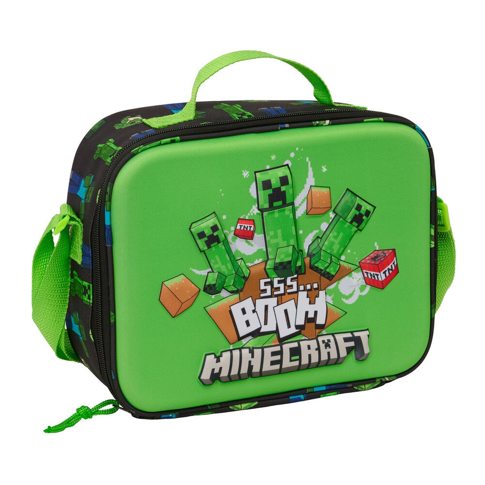 bolsa portameriendas 3d minecraft termica
