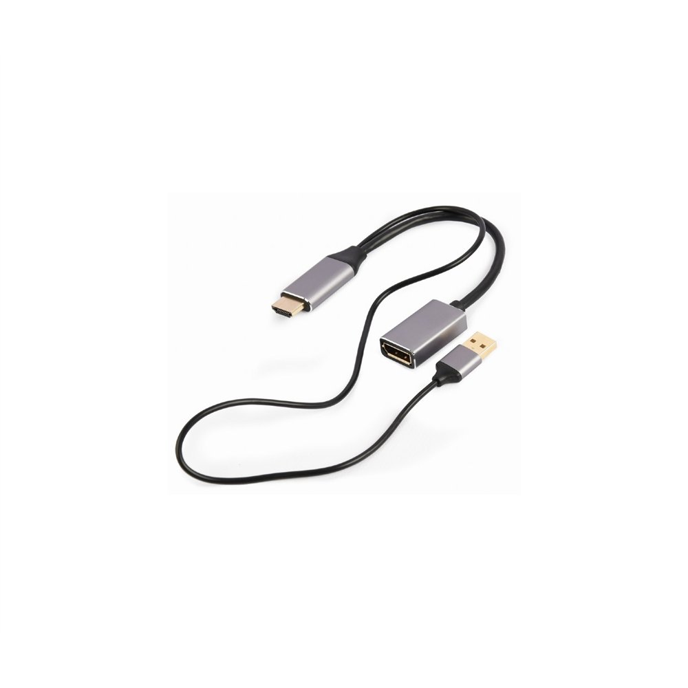 gembird a-hdmim-dpf-02 adaptador de cable de ví­deo 0,1 m hdmi tipo a (estándar) displayport negro