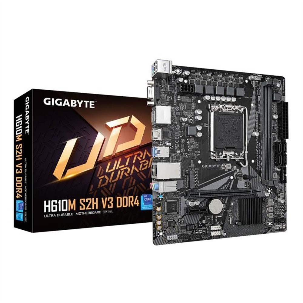 placa base gigabyte ga-h610m-s2h ddr5 vga + hdmi + dp