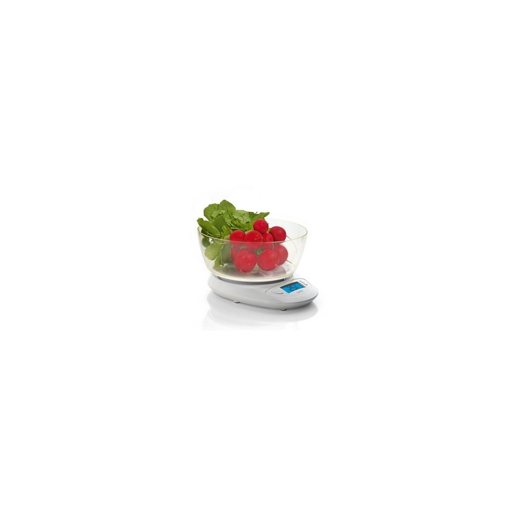 bíscula de cocina laica bol gran capacidad display retroiluminado blanca ks1019