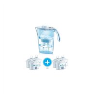 jarra filtrante laica stream line color edition blanca + 6 filtros bi flux capacidad 2.3l filtro desmontable con indicador jarra