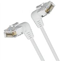 cable de red cat.6a utp 0.5m vention cabeza rotatoria 360º  white