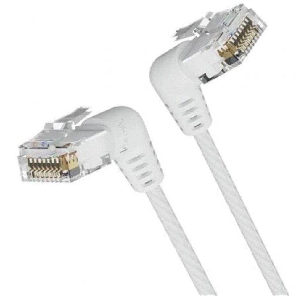 cable de red cat.6a utp 0.5m vention cabeza rotatoria 360º  white