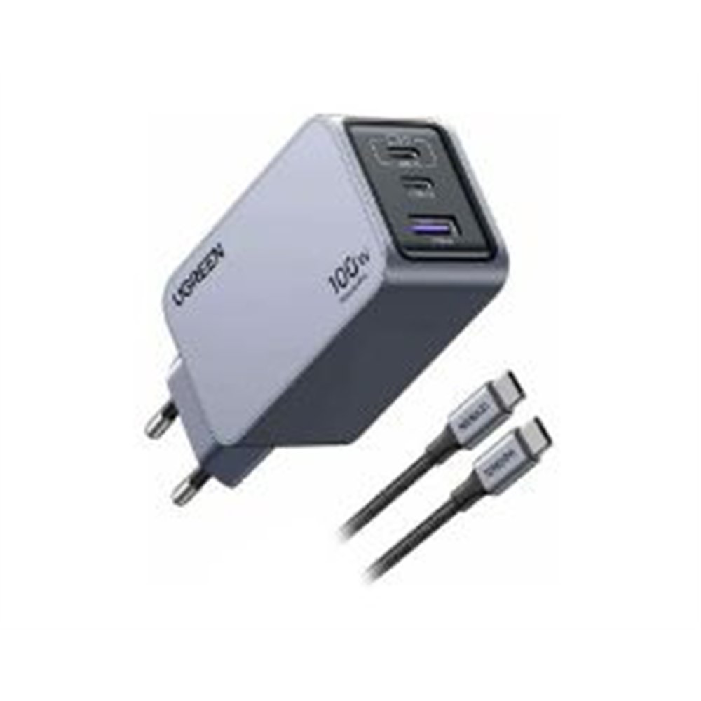cargador ugreen nexode pro gan 100w gris (25874)