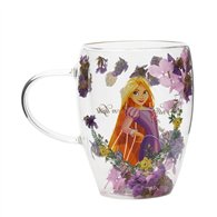 taza cristal flores secas rapunzel princesas disney