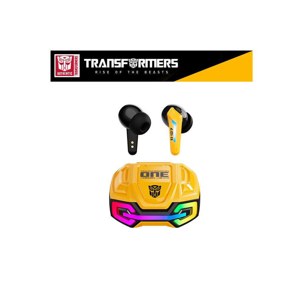 auriculares inalámbricos transformers tf-t22 true wireless bluetooth bumblebee con estuche de carga