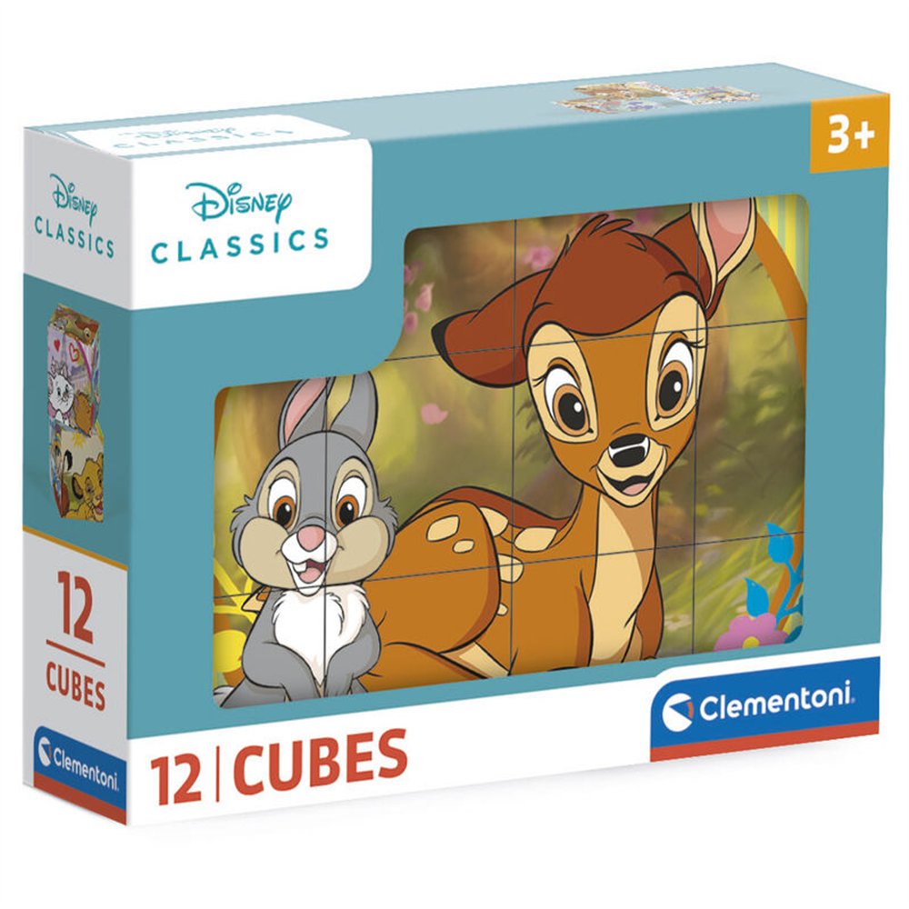 puzzle cubo bambi disney 12pzs