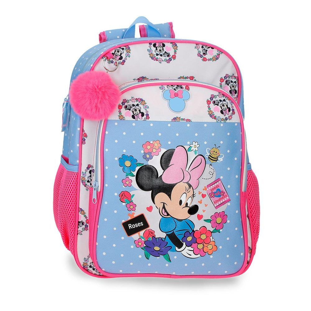 mochila flowers minnie disney 40cm adaptable