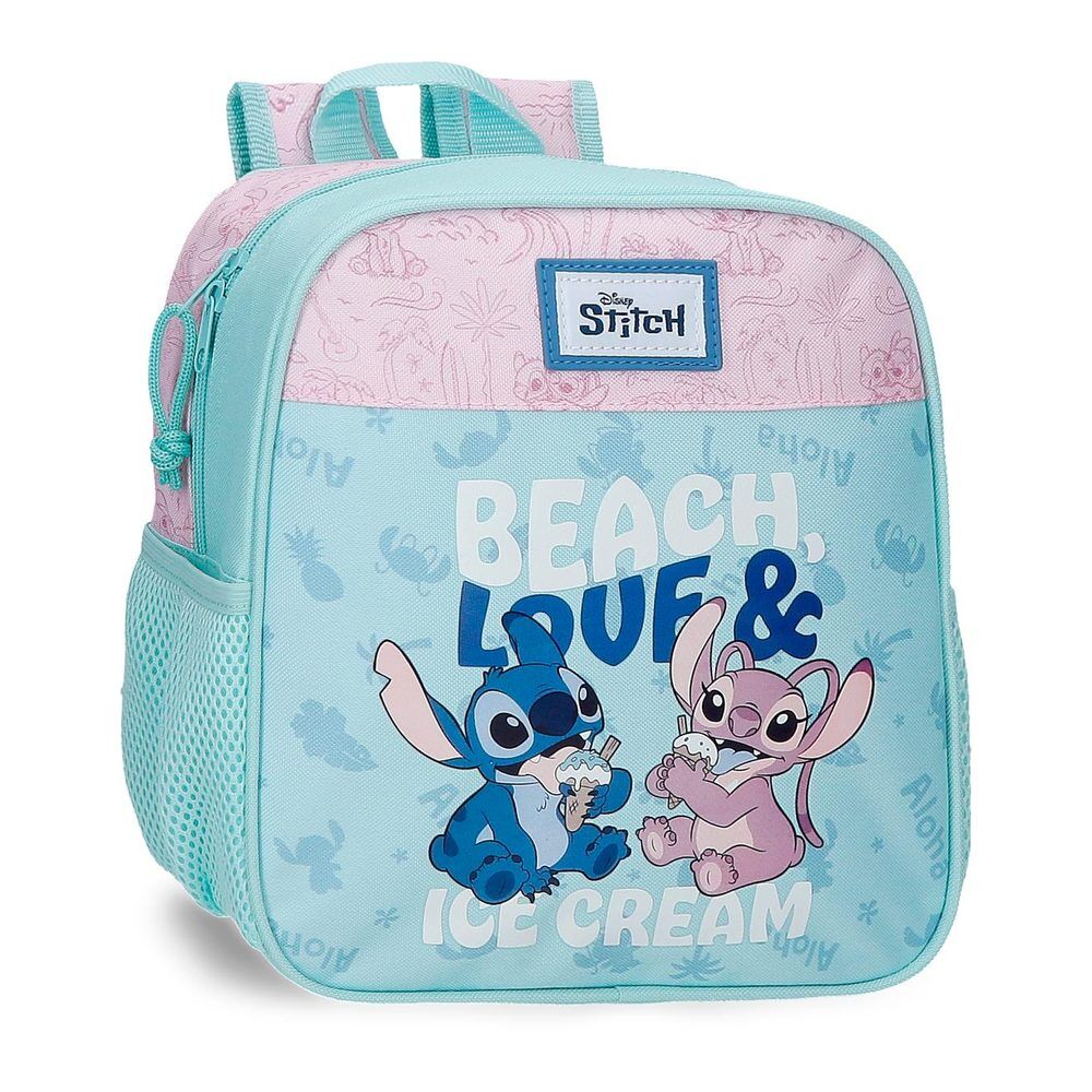 mochila beach & love stitch disney 25cm adaptable
