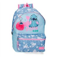 mochila hearts stitch disney 44cm adaptable