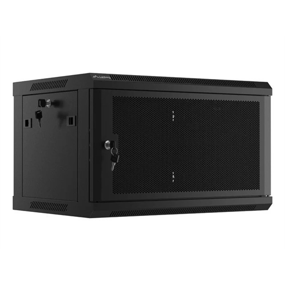 armario rack lanberg mural 19 6u 600x450 black