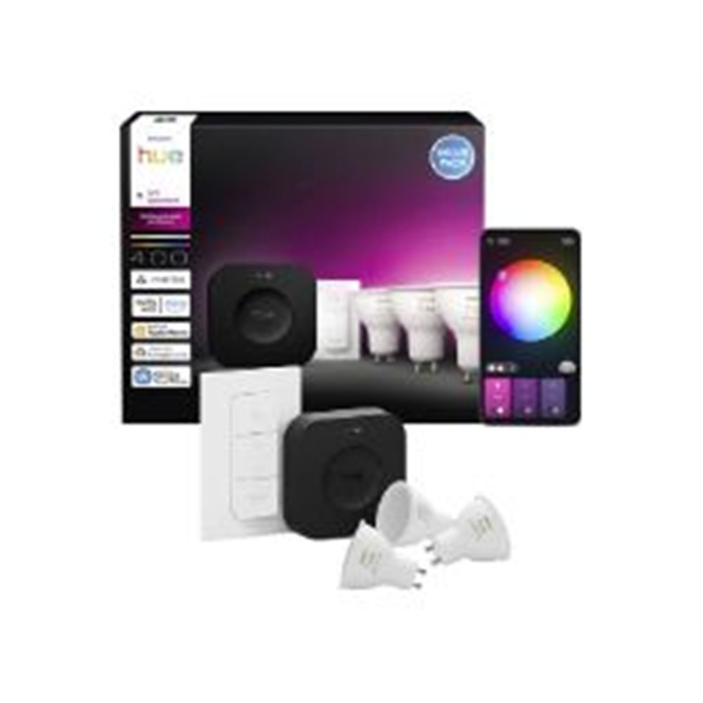 bombilla philips hue led inteligente. rgb+w