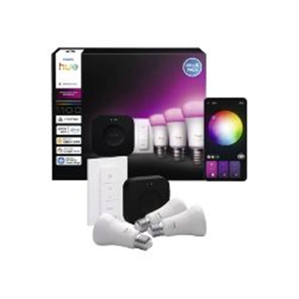 kit philips hue white & color ambiance.3 bombillas