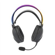 white shark ox auricular y casco auriculares alámbrico juego negro