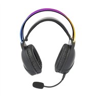 white shark ox auricular y casco auriculares alámbrico juego negro