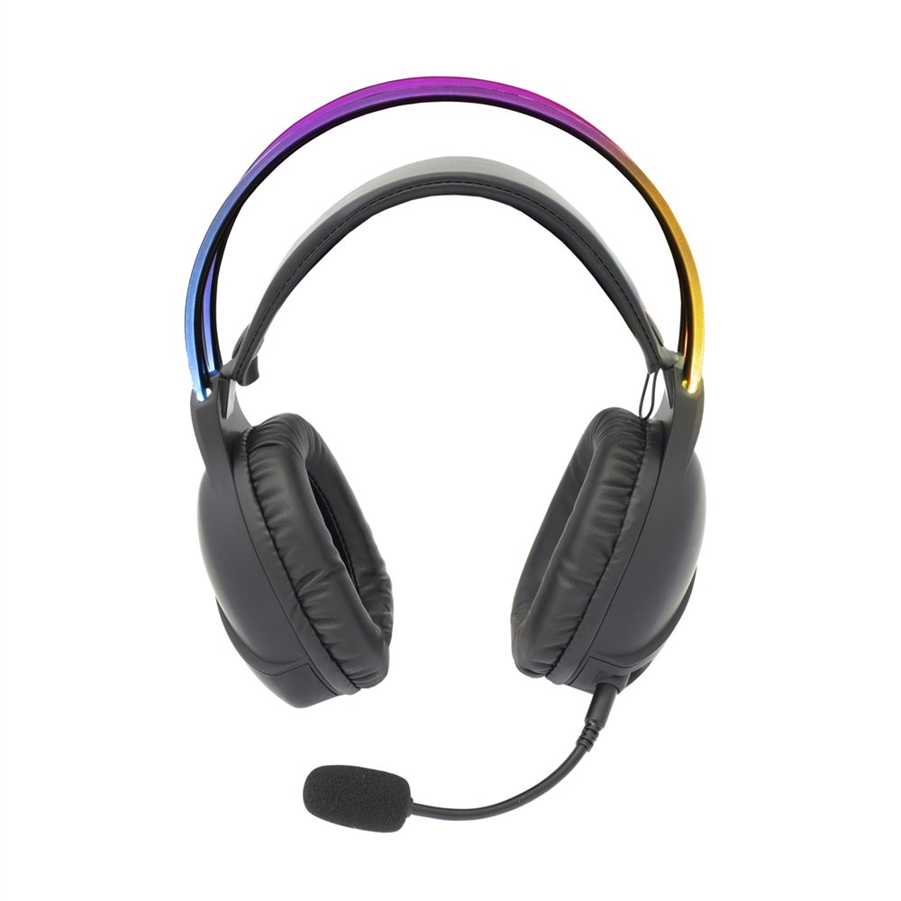 white shark ox auricular y casco auriculares alámbrico juego negro