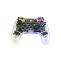 white shark legion transparente bluetooth/usb gamepad analógico/digital android, pc, playstation 3, ios, playstation 4, nintendo