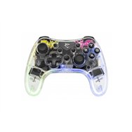 white shark legion transparente bluetooth/usb gamepad analógico/digital android, pc, playstation 3, ios, playstation 4, nintendo